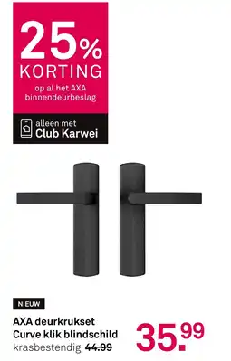 Karwei AXA deurkrukset Curve klik blindschild aanbieding
