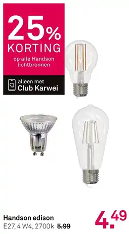 Karwei Handson lichtbronnen aanbieding