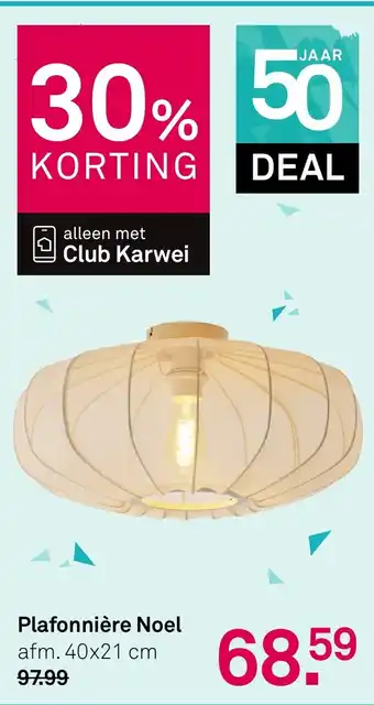 Karwei Plafonnière Noel aanbieding