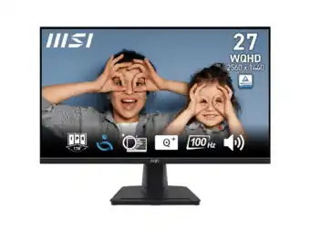 MediaMarkt MSI Pro Mp275q - 27 Inch 2560 X 1440 (wqhd) Ips-paneel aanbieding
