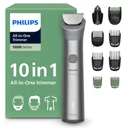 MediaMarkt Philips Mg5931/15 Philips Series 5000 10 In 1 Multigroom Licht Grijs aanbieding