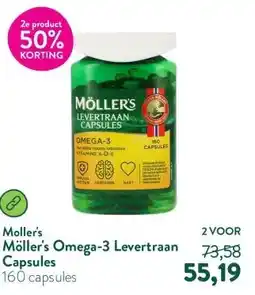 Holland & Barrett Moller's Möller's Omega-3 Levertraan Capsules aanbieding