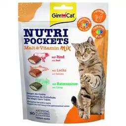 Pets Place Gimcat Nutri Pockets - Kattensnack - Malt 150 g aanbieding