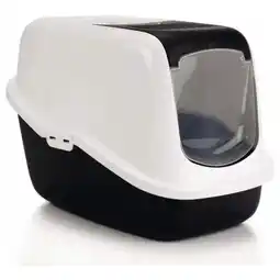 Pets Place Savic Kattentoilet Nestor - Kattenbak - 56x39x38.5 cm Wit Zwart Transparant M aanbieding