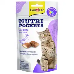 Pets Place Gimcat Nutri Pockets - Kattensnack - Eend 60 g aanbieding