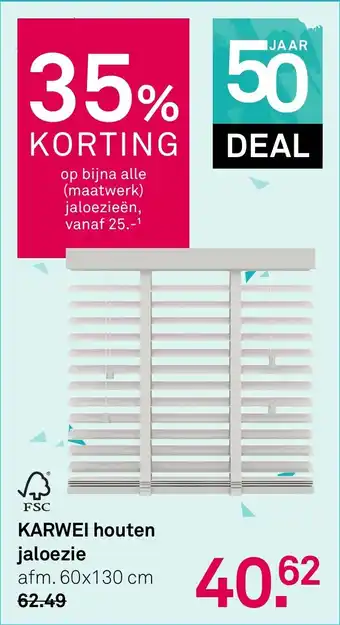 Karwei Karwei houten jaloezie aanbieding