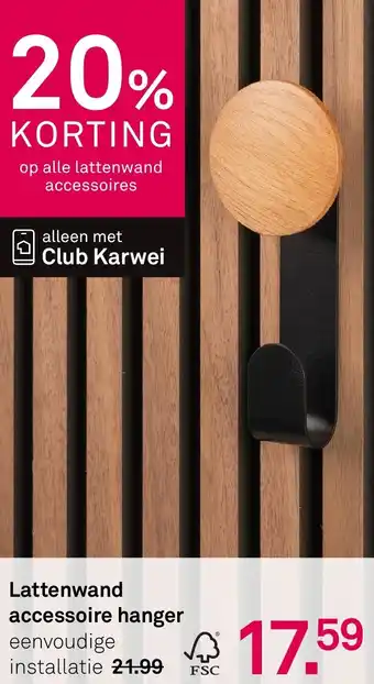 Karwei Lattenwand accessoire hanger aanbieding