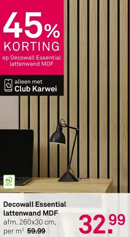 Karwei Decowall Essential lattenwand MDF aanbieding