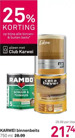 Karwei Karwei binnenbeits aanbieding