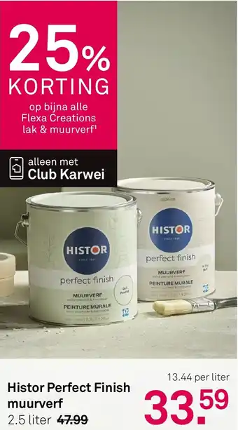 Karwei Histor Perfect Finish muurverf aanbieding