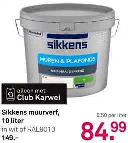 Karwei Sikkens muurverf aanbieding