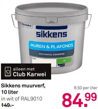 Karwei Sikkens muurverf aanbieding