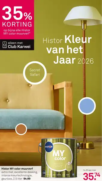 Karwei Histor MY color muurverf aanbieding