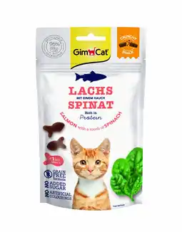 Pets Place Gimcat Crunchy - Kattensnack - Zalm Spinazie 50 g aanbieding