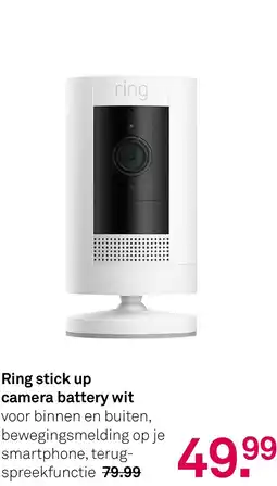 Karwei Ring stick up camera battery wit aanbieding