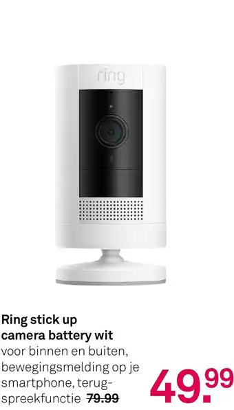 Karwei Ring stick up camera battery wit aanbieding