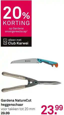 Karwei Gardena NatureCut heggenschaar aanbieding
