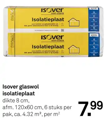 Karwei Isover glaswol isolatieplaat aanbieding