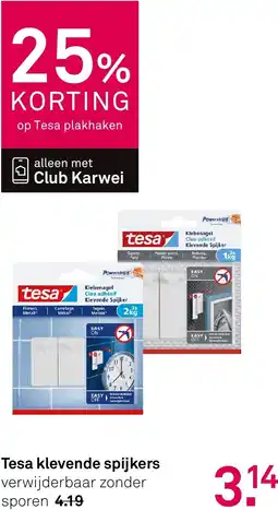 Karwei Tesa klevende spijkers aanbieding