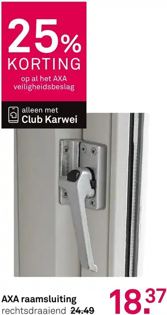 Karwei AXA raamsluiting aanbieding