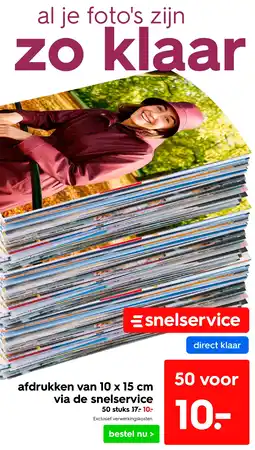HEMA Afdrukken via de snelservice aanbieding