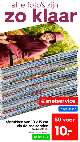 HEMA Afdrukken via de snelservice aanbieding