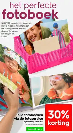 HEMA Alle fotoboeken via de fotoservice aanbieding