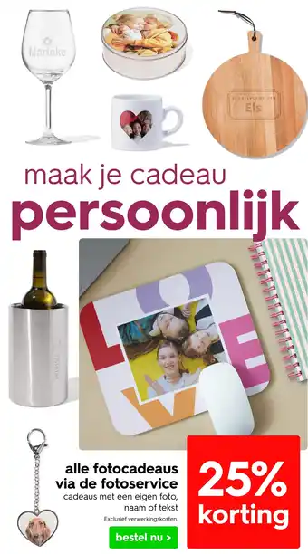 HEMA Alle fotocadeaus via de fotoservice aanbieding