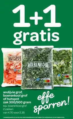 Spar Andijvie grof, boerenkool grof of hutspot aanbieding