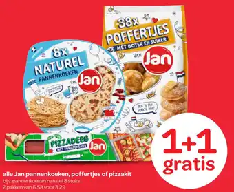 Spar Alle Jan pannenkoeken, poffertjes of pizzakit aanbieding