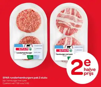 Spar Spar runderhamburgers aanbieding