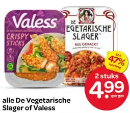 Spar Alle De Vegetarische Slager of Valess aanbieding