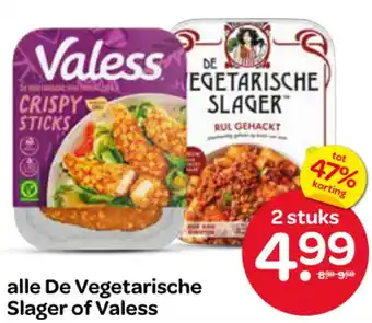 Spar Alle De Vegetarische Slager of Valess aanbieding