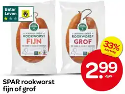 Spar Spar rookworst fijn of grof aanbieding