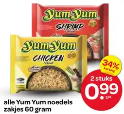Spar Alle Yum Yum noedels aanbieding