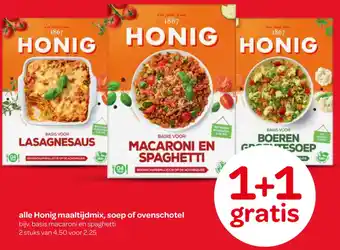 Spar Alle Honig maaltijdmix, soep of ovenschotel aanbieding