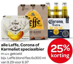 Spar Alle Leffe, Corona of Karmeliet speciaalbier aanbieding