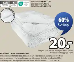 Jysk Brattfjell 4-seizoenen dekbed aanbieding