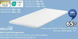 Jysk Wellpur Frya topmatras aanbieding