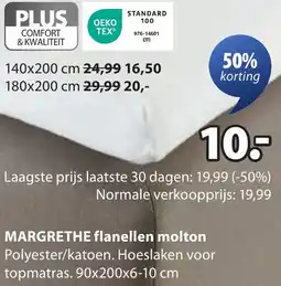 Jysk Margrethe flanellen molton aanbieding