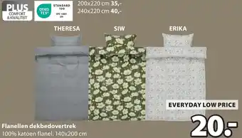 Jysk Flanellen dekbedovertrek aanbieding