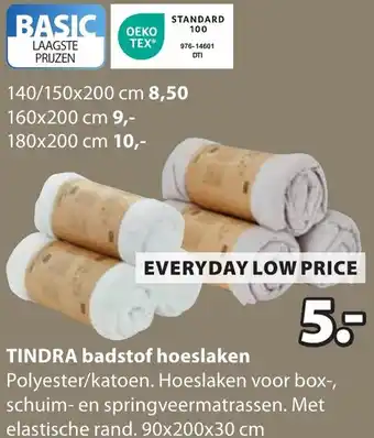 Jysk Tindra badstof hoeslaken aanbieding
