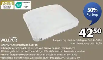 Jysk Wellpur Sogndal traagschuim kussen aanbieding