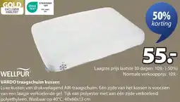 Jysk Wellpur Vardo traagschuim kussen aanbieding