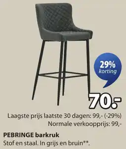 Jysk Pebringe barkruk aanbieding