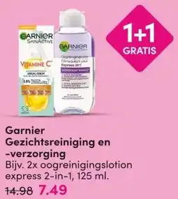DA Garnier Gezichtsreiniging en -verzorging aanbieding