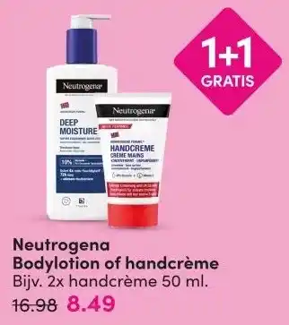 DA Neutrogena Bodylotion of handcrème aanbieding