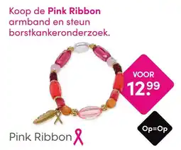 DA Koop de Pink Ribbon armband en steun borstkankeronderzoek. aanbieding