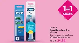 DA Oral-B Opzetborstels 2 en 4 stuks aanbieding