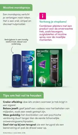 DA Nicotine mondsprays aanbieding